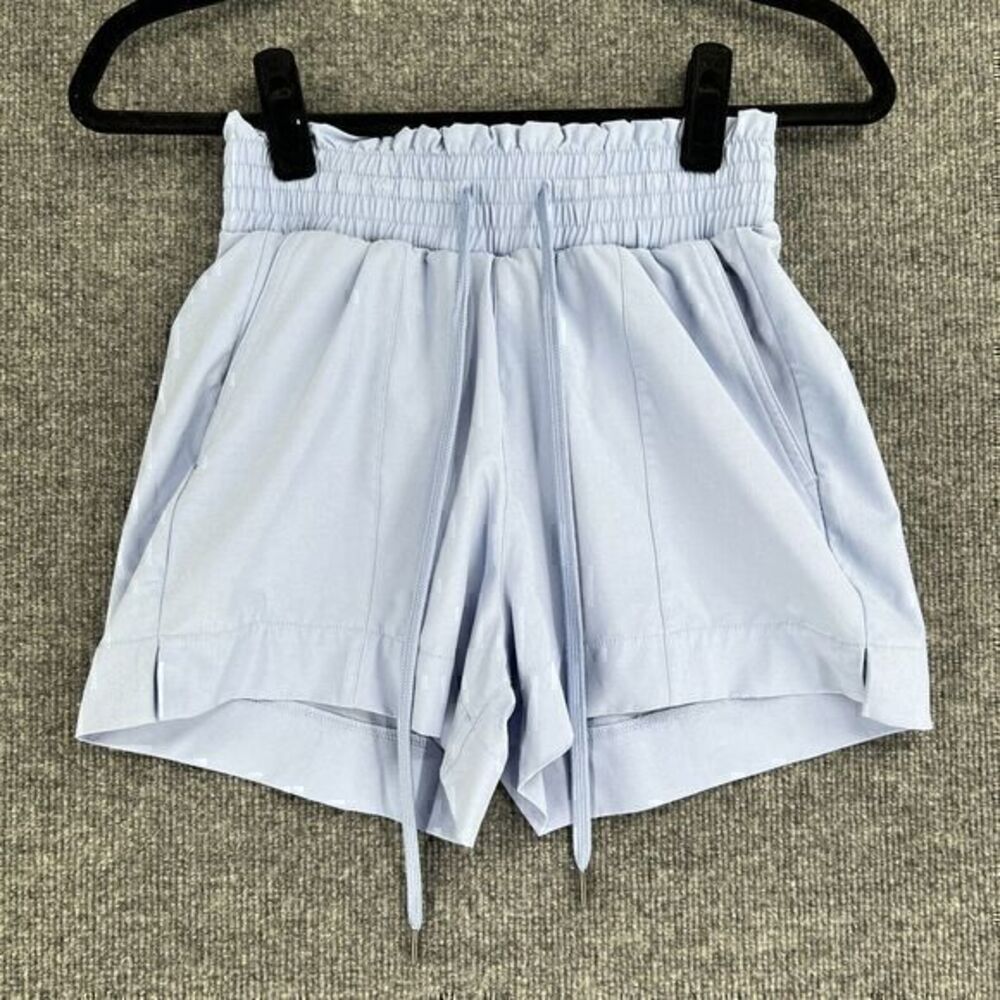 Abercrombie & Fitch Athletic Shorts Womens XXS Light Blue Performance Stretch